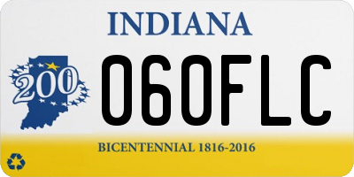 IN license plate 060FLC