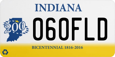 IN license plate 060FLD
