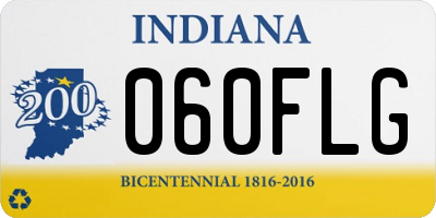 IN license plate 060FLG