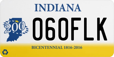 IN license plate 060FLK