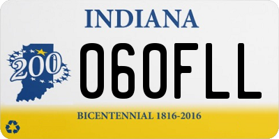 IN license plate 060FLL