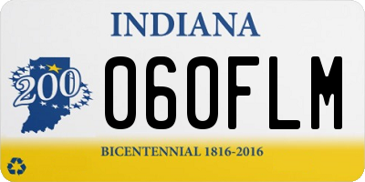 IN license plate 060FLM