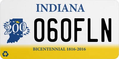 IN license plate 060FLN