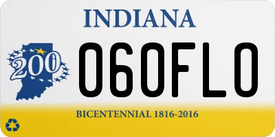 IN license plate 060FLO