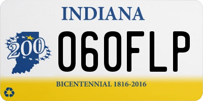 IN license plate 060FLP