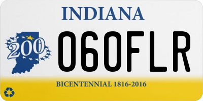 IN license plate 060FLR