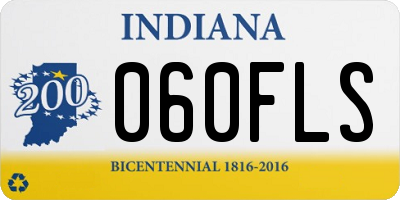 IN license plate 060FLS