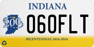 IN license plate 060FLT
