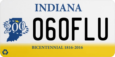 IN license plate 060FLU
