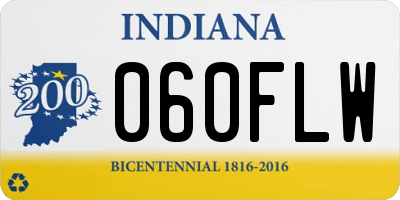 IN license plate 060FLW