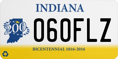 IN license plate 060FLZ