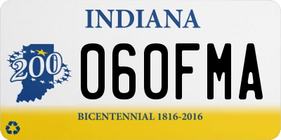 IN license plate 060FMA