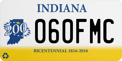 IN license plate 060FMC