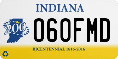 IN license plate 060FMD