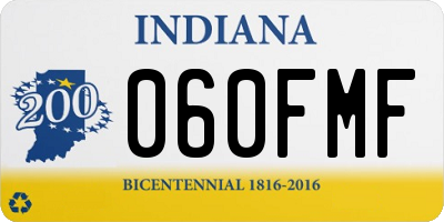 IN license plate 060FMF