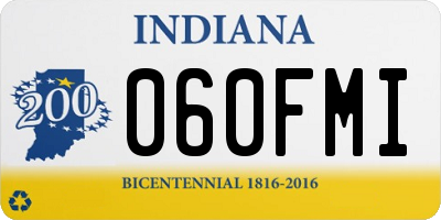 IN license plate 060FMI