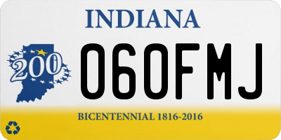 IN license plate 060FMJ