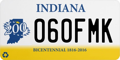 IN license plate 060FMK