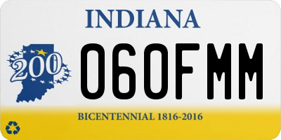 IN license plate 060FMM