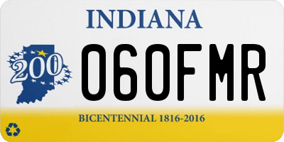 IN license plate 060FMR