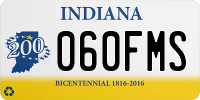 IN license plate 060FMS