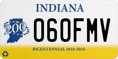 IN license plate 060FMV