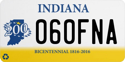 IN license plate 060FNA