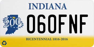 IN license plate 060FNF