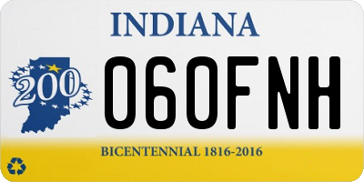 IN license plate 060FNH