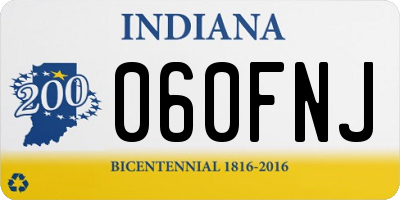 IN license plate 060FNJ