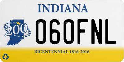 IN license plate 060FNL