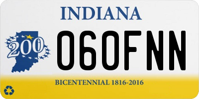 IN license plate 060FNN