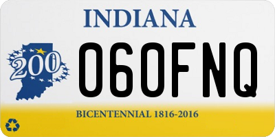 IN license plate 060FNQ