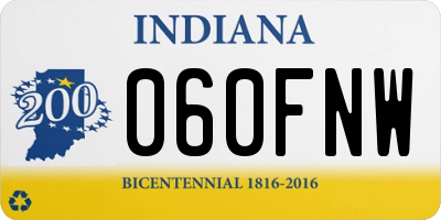IN license plate 060FNW
