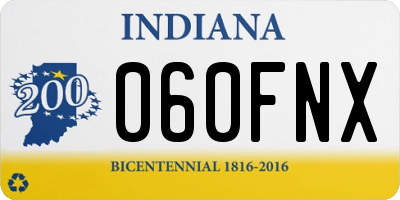 IN license plate 060FNX