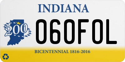 IN license plate 060FOL