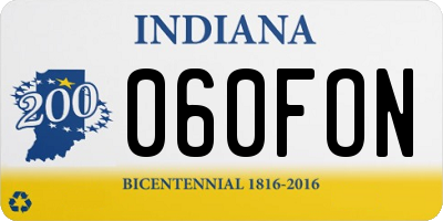 IN license plate 060FON