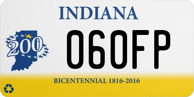 IN license plate 060FP