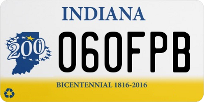 IN license plate 060FPB