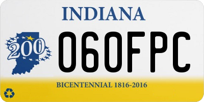 IN license plate 060FPC