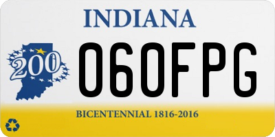 IN license plate 060FPG
