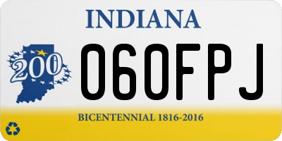 IN license plate 060FPJ