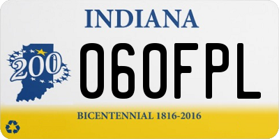 IN license plate 060FPL