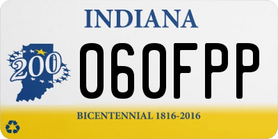 IN license plate 060FPP