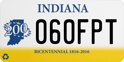 IN license plate 060FPT