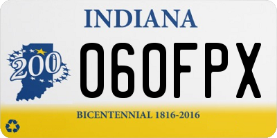 IN license plate 060FPX