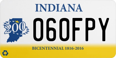IN license plate 060FPY