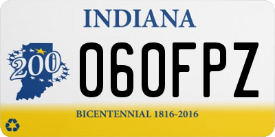 IN license plate 060FPZ