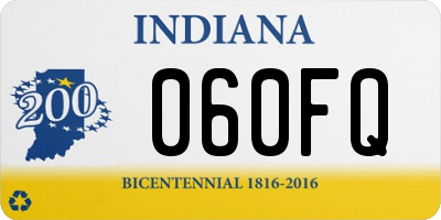 IN license plate 060FQ