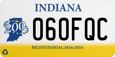 IN license plate 060FQC